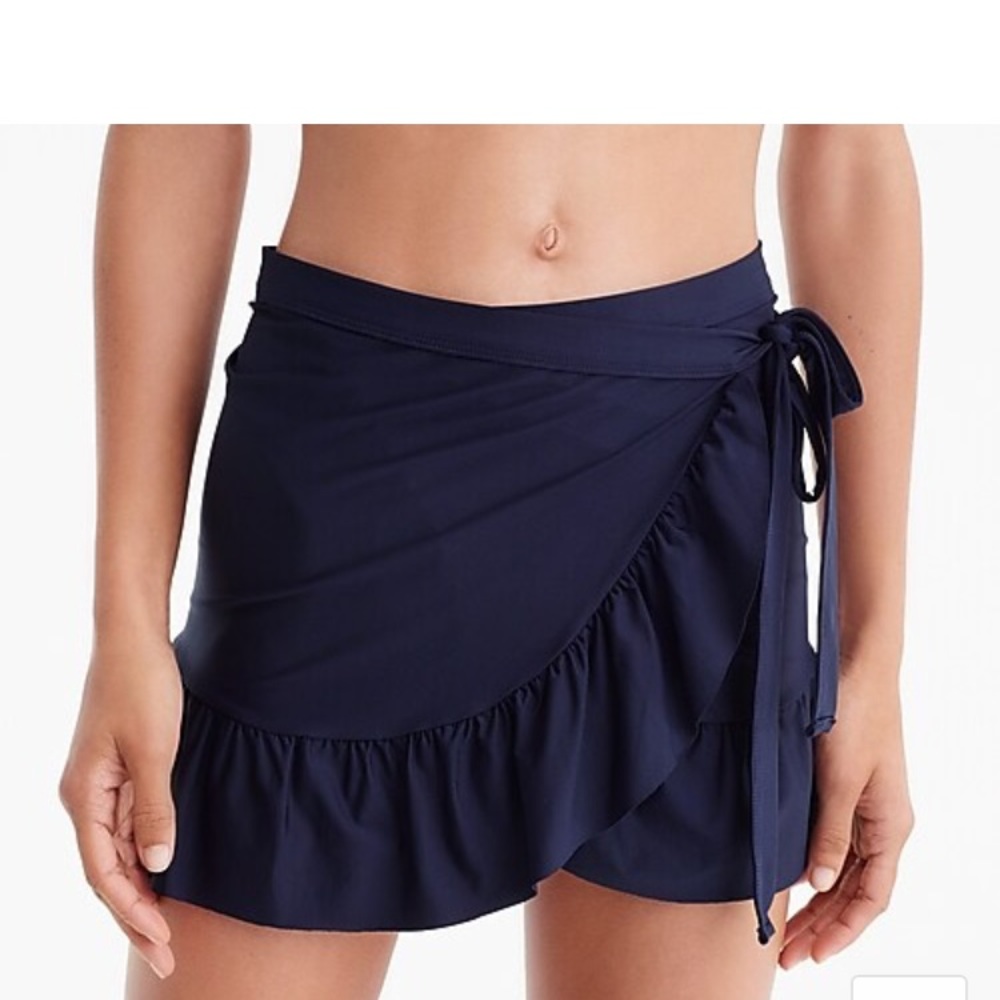 J Crew Cover-up wrap skirt. Navy Blue